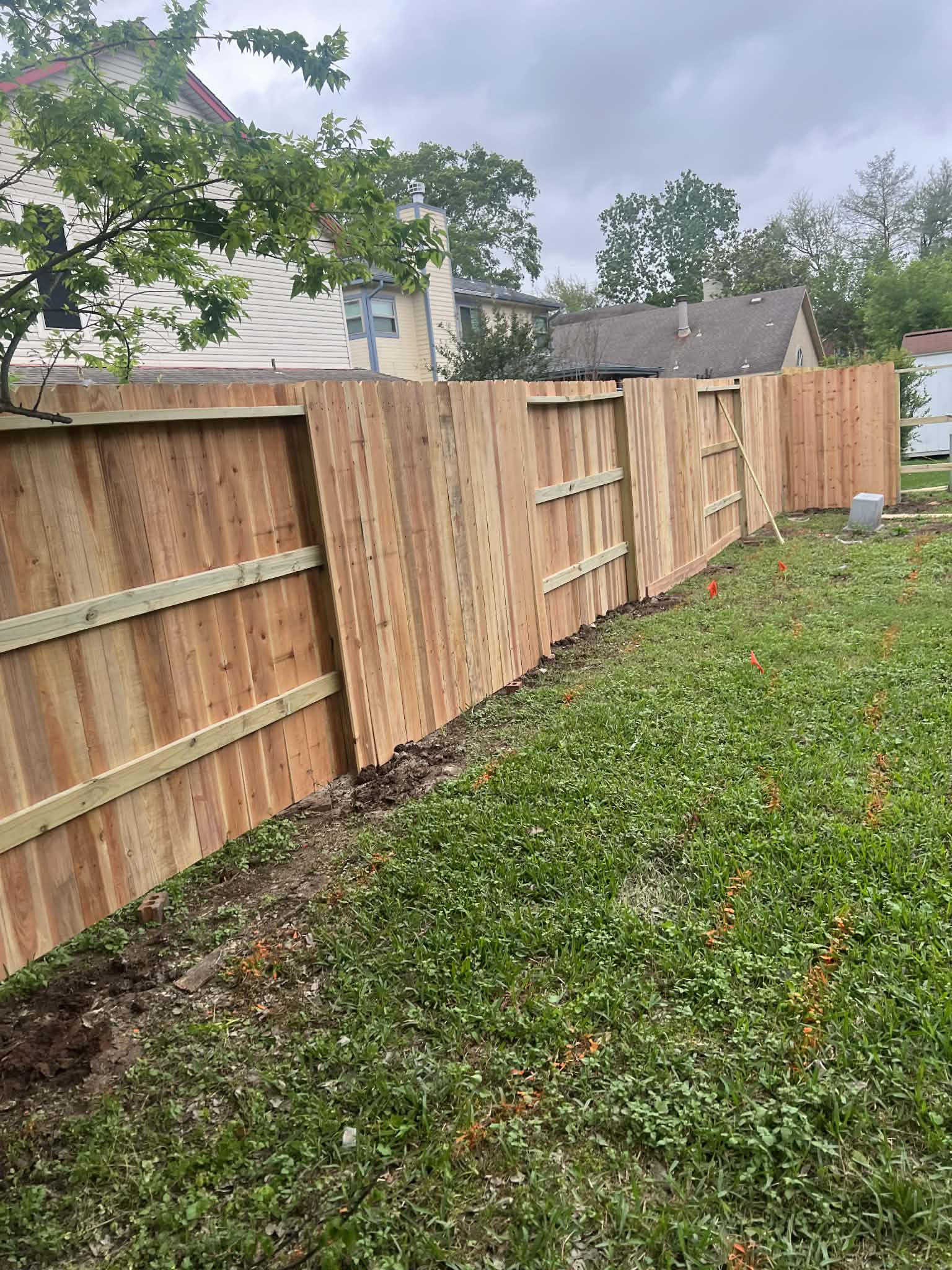 Cedar Privacy Fence – Side View